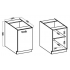 Szafka kuchenna dolna 40 cm kaszmir + biały CAROL 40 D 1F BB